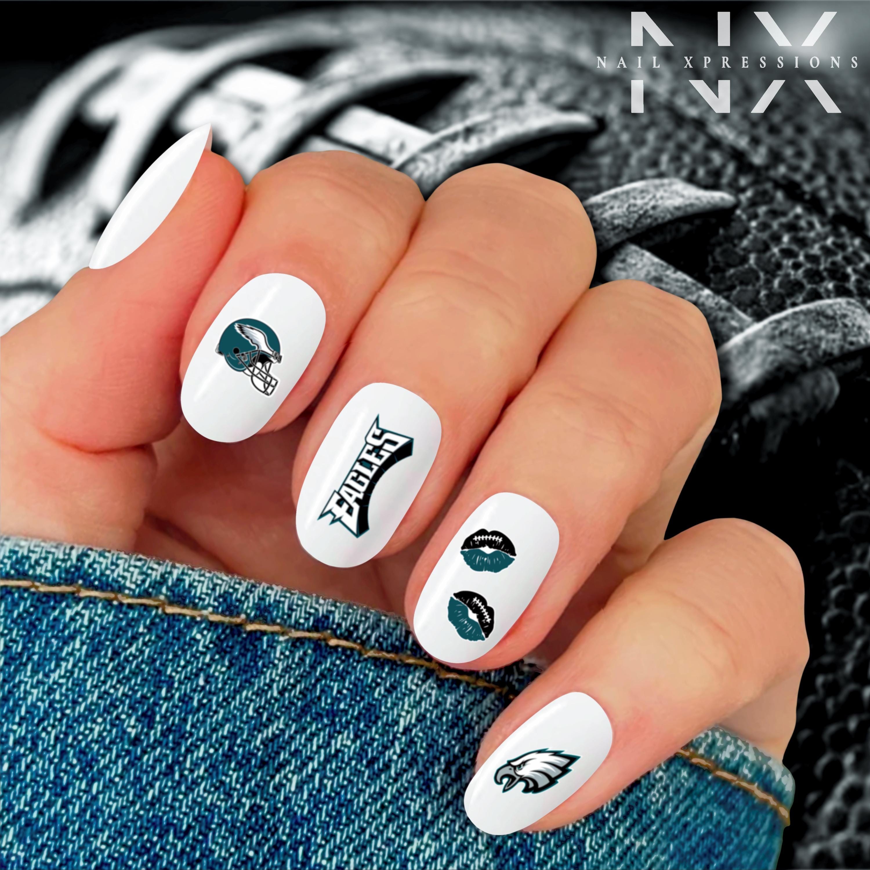 Eagles Football Water Nail Decal