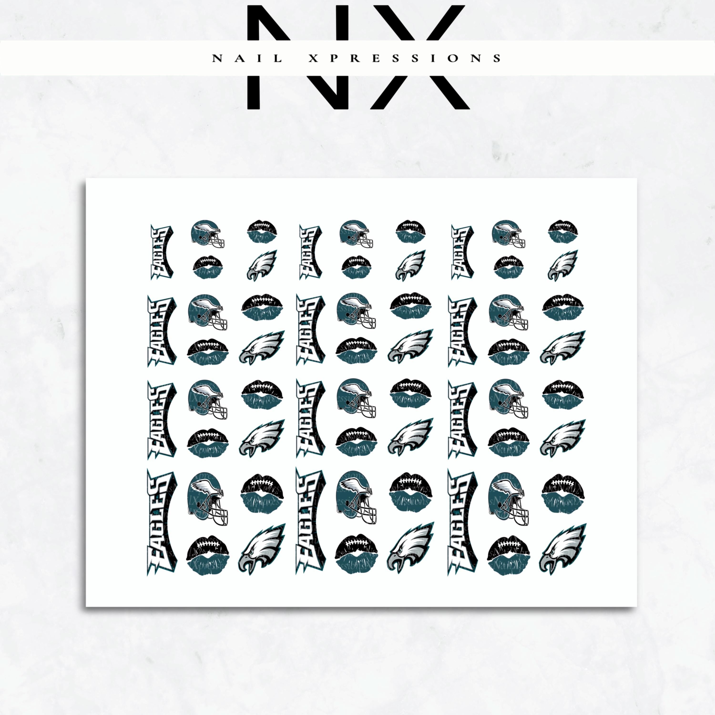 Eagles Football Water Nail Decal