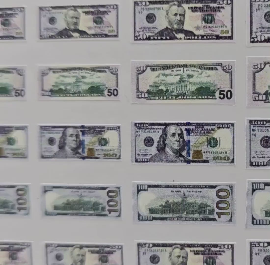 Mini Money Bills Nail Sticker | Money Nail Art | Money Nail Decals | Full Money Nail Art | 100 Dollar Bill decal | Nail Sticker